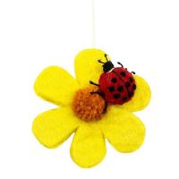 Ladybug Bloom Ornament-DZI471423